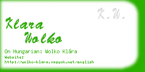 klara wolko business card